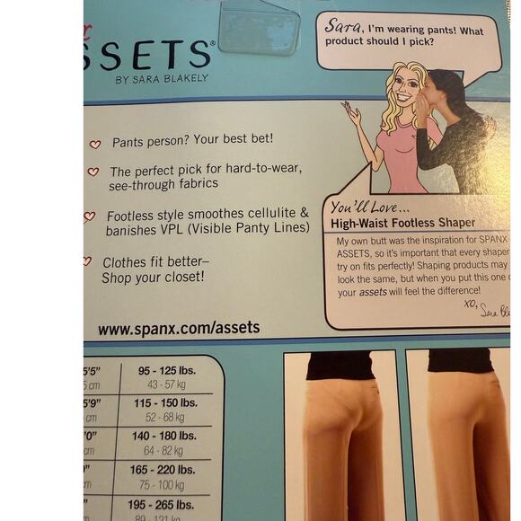 Spanx Assets High Waist Footless Shaper, Nude Plus Size 6, NWT, Deadstock - Picture 3 of 6
